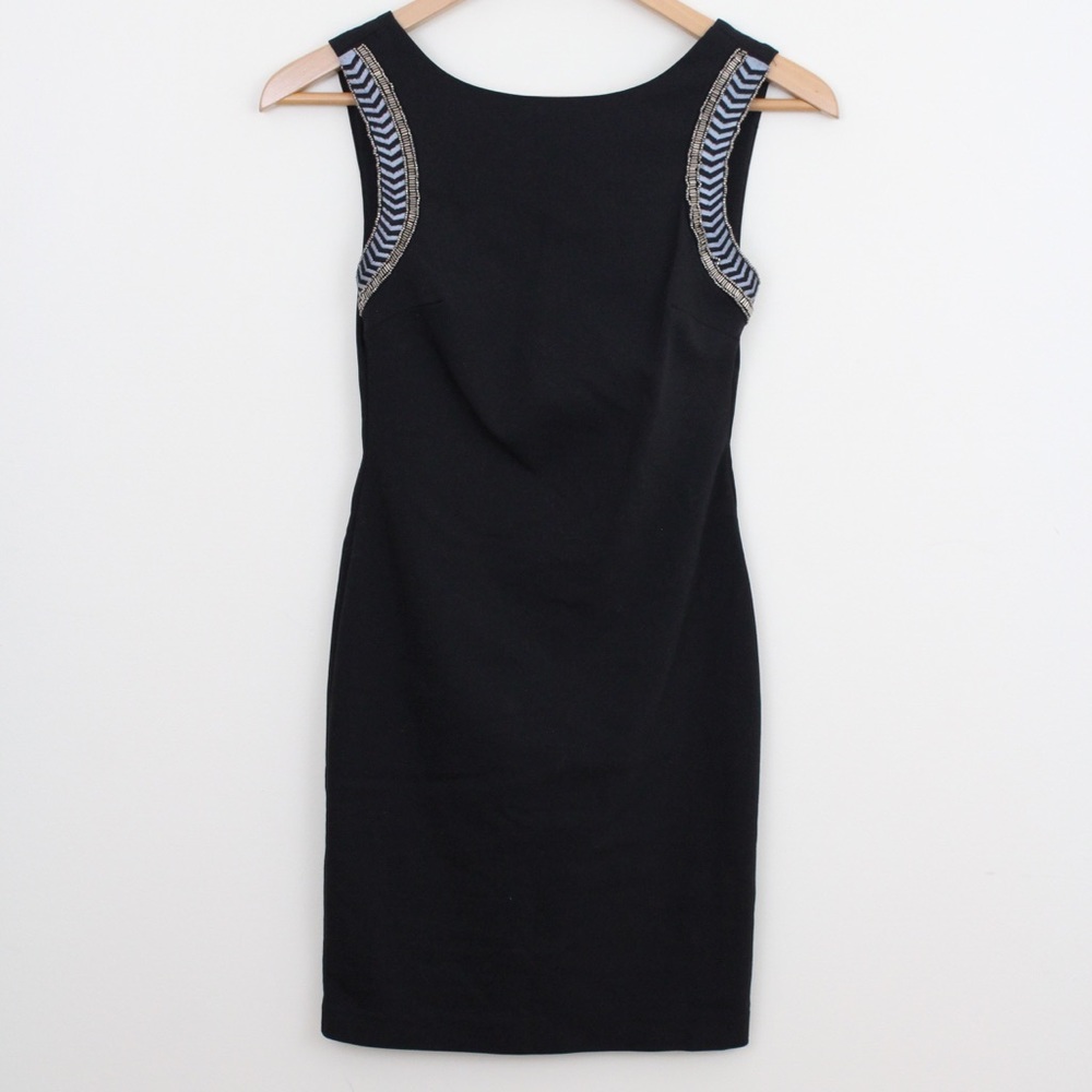 Zara Trafaluc Mini Pencil Dress Embellished Beads